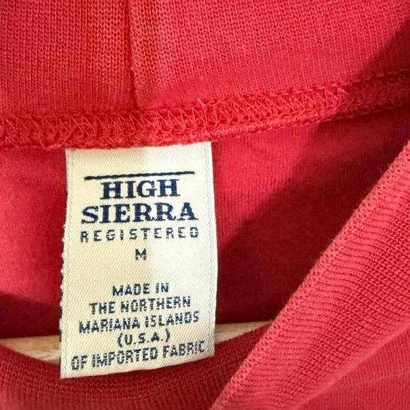 Vintage High Sierra Long Sleeve Shirt Women's Medium Red Mock Neck -Made in USA - Picture 3 of 4